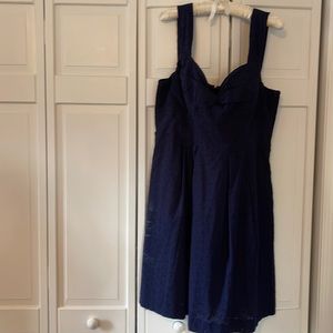 Navy blue fishy eyelet Lily P dress! Non smoking home, NWT.